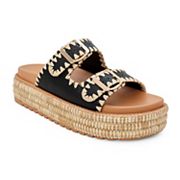 Yoki Platform Espadrille Double Buckle Stitch Women's Sandals Yoki