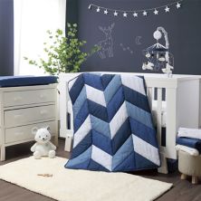 Комплект постельного белья для кроватки из 3 предметов The Peanutshell Moonlight Blue The Peanutshell