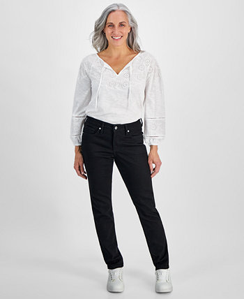 Petite Mid Rise Slim Leg Jeans, Created for Macy's Style & Co