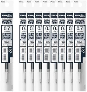 Заправка для шариковой ручки EnerGel, 0,7 мм, индиго черный, 10 штук Pentel