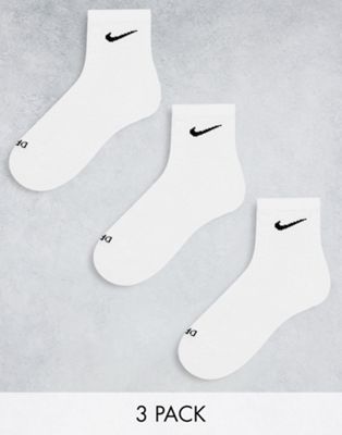 Комплект из трех белых носков с амортизацией Nike Training Everyday Plus Cushioned Nike