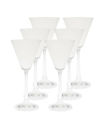 V-Shaped 6.33" Shot Glasses with Stem, Set of 6 Classic Touch
