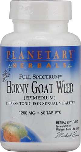 Planetary Herbals Full Spectrum™ Horny Goat Weed — 1200 мг — 60 таблеток Planetary Herbals