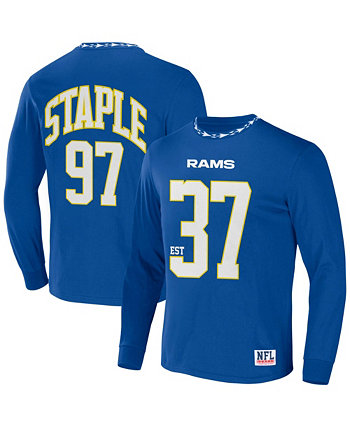 Мужская футболка NFL X Staple Royal Los Angeles Rams Core с длинным рукавом в стиле джерси NFL
