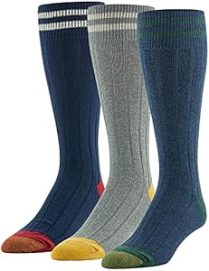 GOLDTOE Men's Hampton Crew Socks 3 Pack Goldtoe