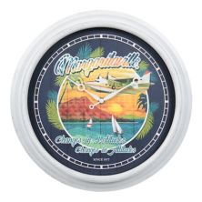 La Crosse 433-3841MV5 15.75” Sailboat Margaritaville Indoor/Outdoor Quartz Analog Clock La Crosse Technology