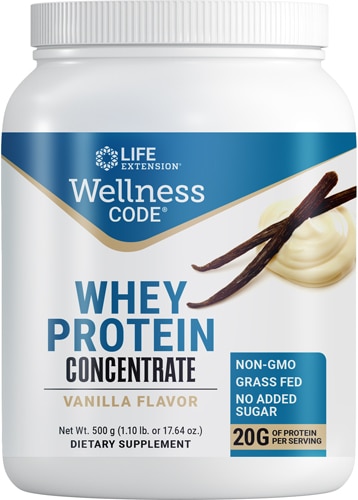 Wellness Code™ Концентрат сывороточного протеина с ванилью – 18 порций Life Extension