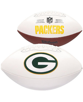 Коллекционный футбольный мяч Green Bay Packers с белой панелью без подписи Wilson