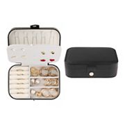 Travel Jewelry Box Small Jewelry Case Storage Display Holder For Women Gifts Unique Bargains