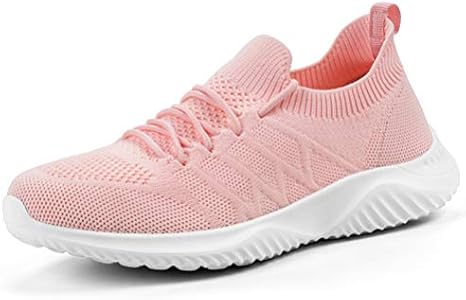 Womens Walking Tennis Shoes - Slip On Memory Foam Lightweight Casual Sneakers for Gym Travel Work Akk