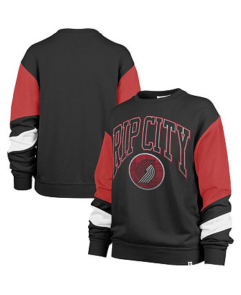 Women's Black Portland Trail Blazers 2023/24 City Edition Nova Crew Sweatshirt '47 Brand