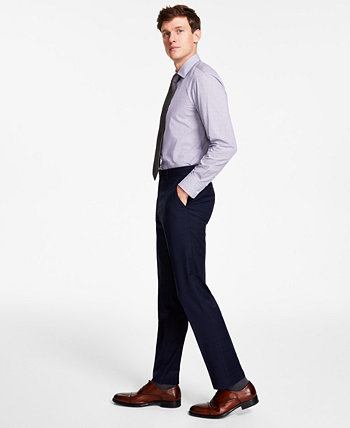 Мужские брюки современного кроя TH Flex из эластичной клетчатой смеси шерсти Tommy Hilfiger
