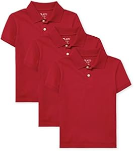 The Children's Place boys Uniform Soft Jersey Short Sleeve Polo 2 Pack The Children"s Place