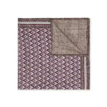 Шелковый нагрудный платок с геометрическим узором Brunello Cucinelli