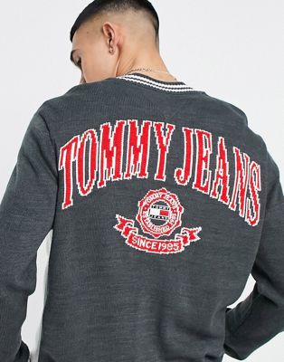 Разноцветный университетский кардиган с логотипом и флагом Tommy Jeans Tommy Jeans