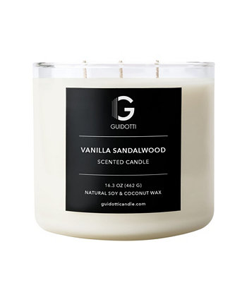 Свеча с ароматом ванили и сандалового дерева, 3 фитиля, 16,3 унции Guidotti Candle