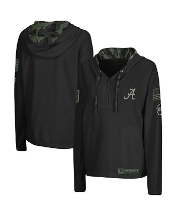 Женский черный пуловер с V-образным вырезом и V-образным вырезом Alabama в стиле милитари в стиле милитари Colosseum
