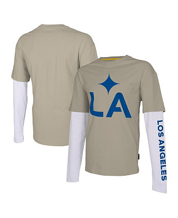 Men's Tan LA Galaxy Status Long Sleeve T-shirt Stadium Essentials