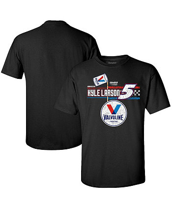 Мужская черная футболка Kyle Larson Valvoline Lifestyle 1-Spot Hendrick Motorsports Team Collection