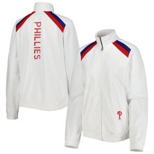 Women's G-III 4Her by Carl Banks White Philadelphia Phillies Red Flag Full-Zip Track Jacket In The Style