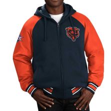Мужская университетская куртка с капюшоном с капюшоном и молнией во всю длину G-III Sports by Carl Banks Navy Chicago Bears Defender G-III Sports by Carl Banks