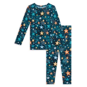Little Kid's &amp; Kid's Rogan 2-Piece Star Print Long-Sleeve Pajama Set Posh Peanut