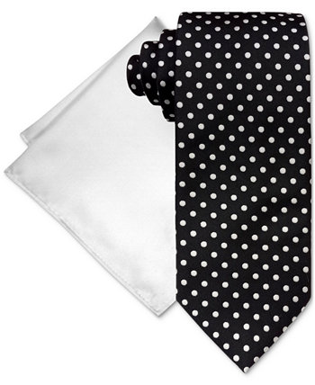 Мужской комплект из атласного галстука и нагрудного платка в горошек Steve Harvey
