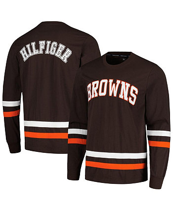 Men's Brown, Orange Cleveland Browns Nolan Long Sleeve T-shirt Tommy Hilfiger