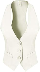 Design by Olivia Women's Dressy Casual Versatile Racerback Vest Tuxedo Suit Waistcoat Design by Olivia