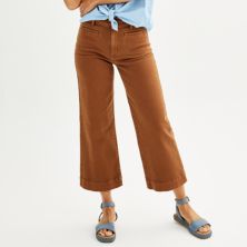 Женские джинсы Sonoma Goods For Life® с широкими штанинами до щиколотки SONOMA