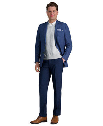 Мужские классические брюки премиум-класса прямого кроя в 4 направлениях, эластичные, без морщин и плоской передней части HAGGAR