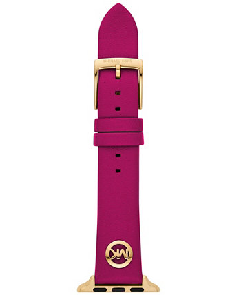 Женский кожаный ремешок цвета фуксии для Apple Watch, 38, 40, 41 мм и 42, 44, 45, 49 мм Michael Kors