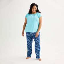 Комплект из пижамного топа и пижамных брюк с кружевной отделкой Croft & Barrow® больших размеров Croft & Barrow