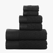 SUPERIOR 6-piece Zero Twist Cotton Chevron Towel Set Superior