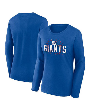 Женская футболка больших размеров с длинными рукавами Royal New York Giants Fanatics