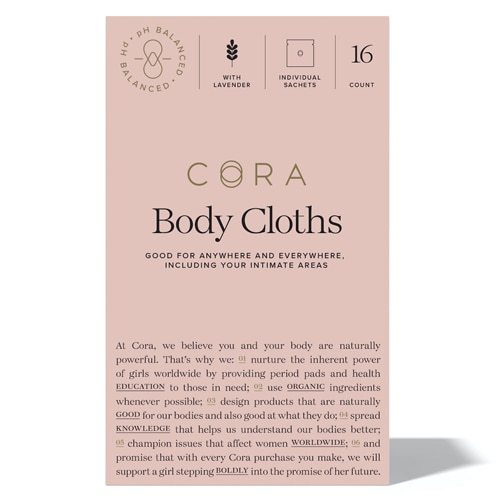 Cora Bamboo Body Cloth Sachets Lavender -- 16 пакетиков Cora