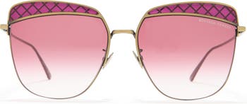 Квадратные солнцезащитные очки 58 мм Bottega Veneta