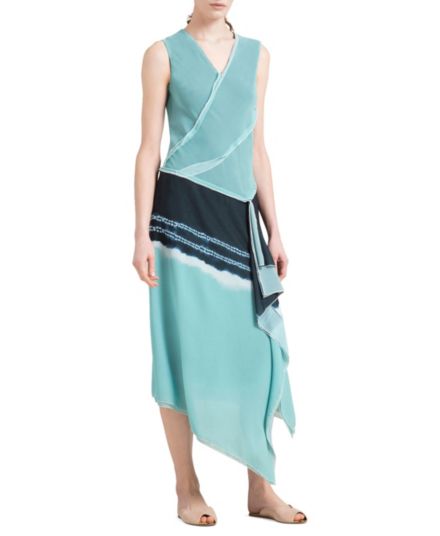 Асимметричное платье с запахом Donna Karan