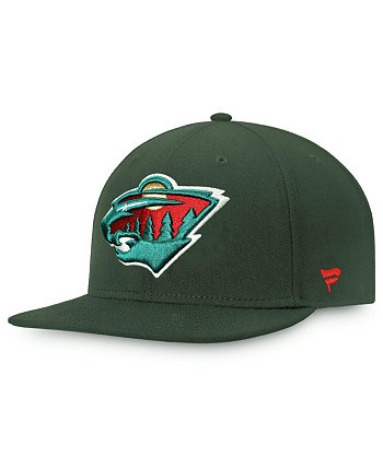 Men's Green Minnesota Wild Core Primary Logo Fitted Hat Fanatics