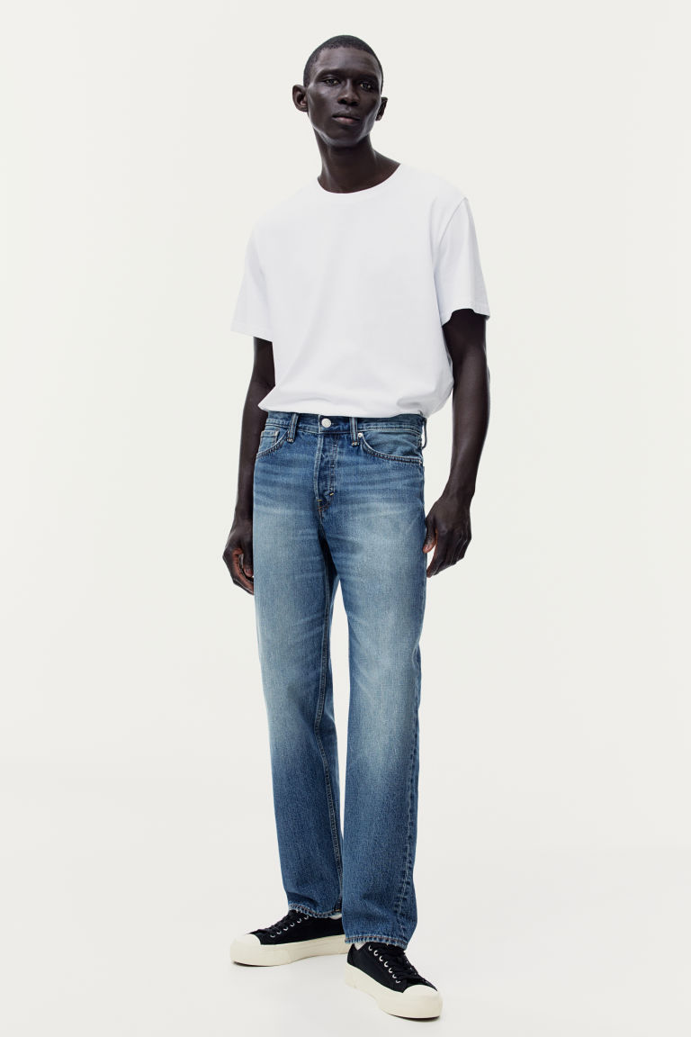 Прямые джинсы стандартного кроя H&M