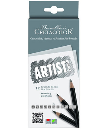 Artist Studio Graphite Pencils 12 Piece Set Cretacolor