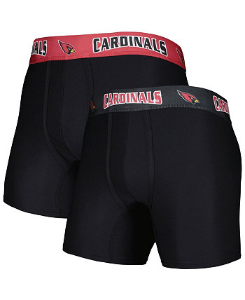 Мужские черные трусы-боксеры Cardinal Arizona Cardinals, комплект из 2 шт. Concepts Sport