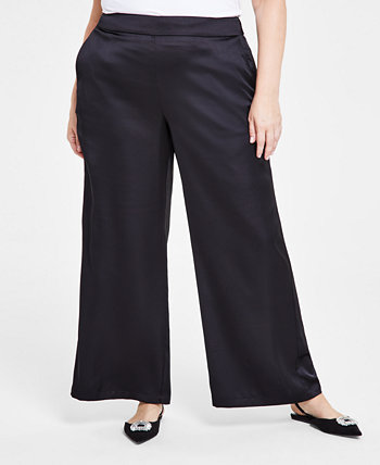 Атласные брюки без застежки с высокой посадкой, созданные для Macy's I.N.C. International Concepts