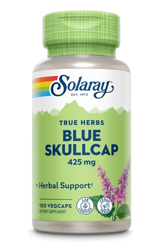 Solaray Blue Skullcap — 425 мг — 100 растительных капсул Solaray