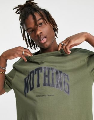 Oversize-футболка цвета хаки Good For Nothing с университетским принтом Good For Nothing