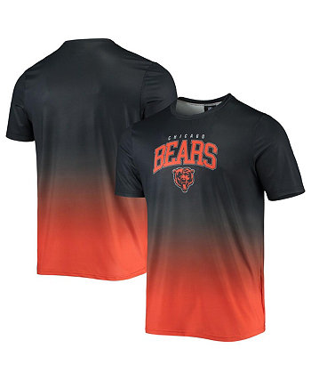 Мужская темно-синяя, оранжевая купальная рубашка Chicago Bears Gradient Rash Guard FOCO