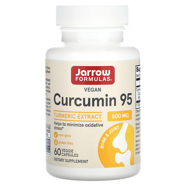 Куркумин 95, Экстракт Куркумы - 500 мг - 60 Растительных Капсул - Jarrow Formulas Jarrow Formulas