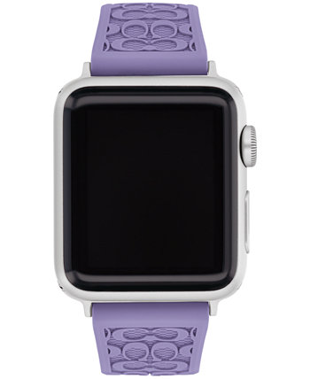 Женский фирменный фиолетовый силиконовый ремешок для Apple Watch, 38, 40, 41 мм COACH