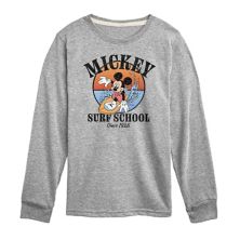 Футболка Disney's Mickey Mouse для мальчиков 8–20 лет с рисунком для школы серфинга и длинными рукавами Dinsey