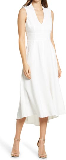 Платье с высокой / низкой посадкой и расклешенными рукавами Eliza J